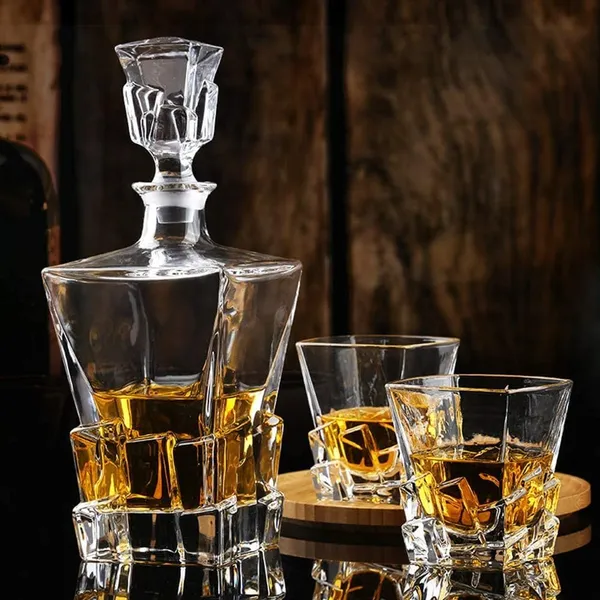Premium_Crystal_Clear_7Pcs_Bar_Set,_1_Decanter_Bottle(850ml)_with_6_Whiskey_Glasses(300ml),_Perfect_for_Scotch,_Bourbon,_Wine,_Vodka,_Cocktail,_Tequila,_Rum_|_Best_Gift_for_Men_(Stone_Base)
