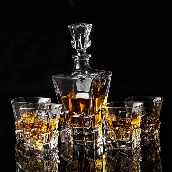 Premium_Crystal_Clear_7Pcs_Bar_Set,_1_Decanter_Bottle(850ml)_with_6_Whiskey_Glasses(300ml),_Perfect_for_Scotch,_Bourbon,_Wine,_Vodka,_Cocktail,_Tequila,_Rum_|_Best_Gift_for_Men_(Stone_Base)