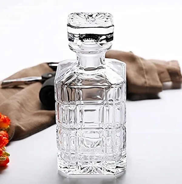 Italian_Premium_Crystal_Clear_7Pcs_Bar_Set,_1_Decanter_Bottle(850ml)_with_6_Old_Fashioned_Whiskey_Glasses(300ml),_Perfect_for_Scotch_Bourbon_Wine_Vodka_Cocktail_Rum_|_Best_Gift_for_Men(Chex)