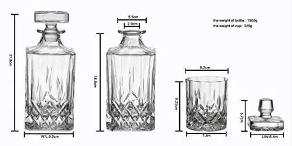 Premium_Crystal_Clear_7Pcs_Bar_Set,_1_Decanter_Bottle(850ml)_with_6_Whiskey_Glasses(300ml),_Perfect_for_Scotch,_Bourbon,_Wine,_Vodka,_Cocktail,_Tequila,_Rum_|_Best_Gift_for_Men_(Opera)