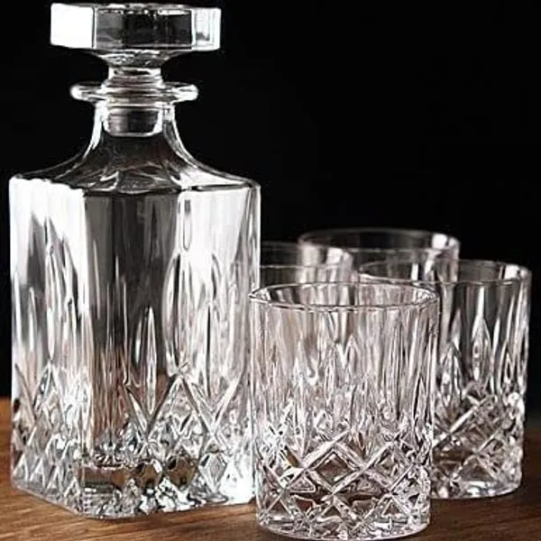 Premium_Crystal_Clear_7Pcs_Bar_Set,_1_Decanter_Bottle(850ml)_with_6_Whiskey_Glasses(300ml),_Perfect_for_Scotch,_Bourbon,_Wine,_Vodka,_Cocktail,_Tequila,_Rum_|_Best_Gift_for_Men_(Opera)