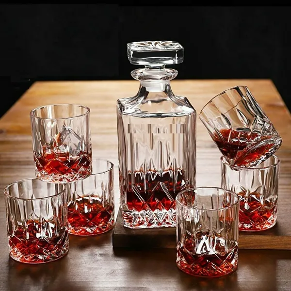 Premium_Crystal_Clear_7Pcs_Bar_Set,_1_Decanter_Bottle(850ml)_with_6_Whiskey_Glasses(300ml),_Perfect_for_Scotch,_Bourbon,_Wine,_Vodka,_Cocktail,_Tequila,_Rum_|_Best_Gift_for_Men_(Opera)