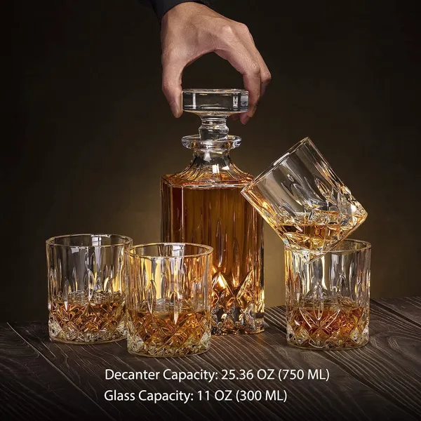 Premium_Crystal_Clear_7Pcs_Bar_Set,_1_Decanter_Bottle(850ml)_with_6_Whiskey_Glasses(300ml),_Perfect_for_Scotch,_Bourbon,_Wine,_Vodka,_Cocktail,_Tequila,_Rum_|_Best_Gift_for_Men_(Opera)