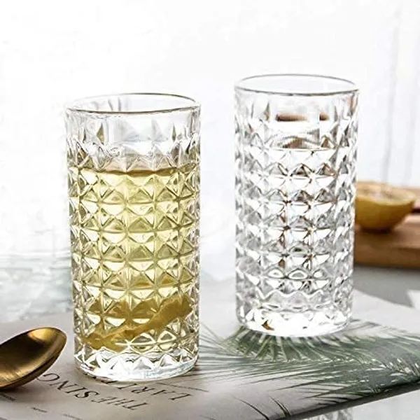 Premium_Juice_Glasses_Set_of_6_|_300ML_Long_Tall_Highball_Diamond_Cut_Glass_|_Elegant_Glassware_Perfect_for_Cocktail,_Mocktail,_Milk,_Milkshake,_Soda