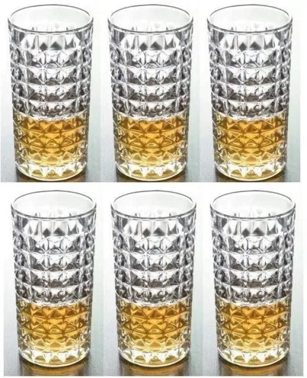 Premium_Juice_Glasses_Set_of_6_|_300ML_Long_Tall_Highball_Diamond_Cut_Glass_|_Elegant_Glassware_Perfect_for_Cocktail,_Mocktail,_Milk,_Milkshake,_Soda