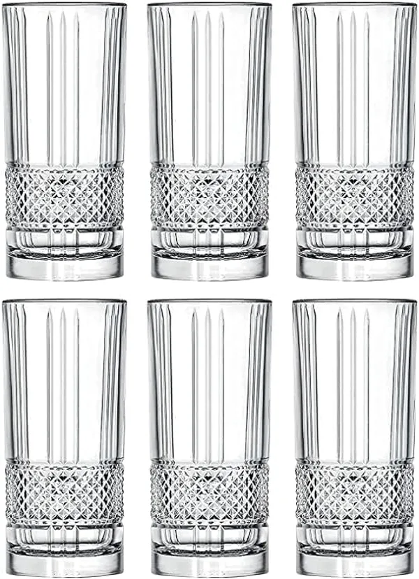 Italian_Premium_Water_and_Juice_Glasses_Set_of_6,_Transparent_300ml_Elegant_Drinking_Water_Glass_Set,_Round_Stylish_and_Crystal_Highball_Glasses_for_Water_Juice_Milk_Lassi_and_Cocktails