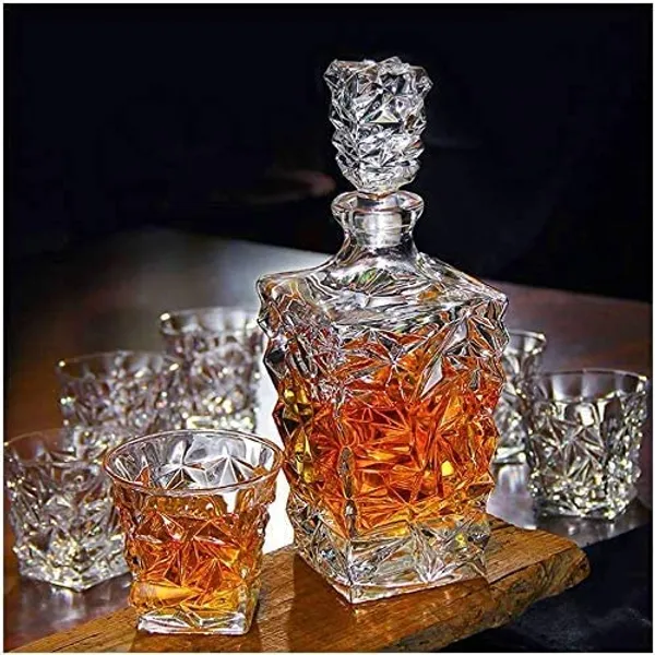 5_Pcs_Set_1_Decanter_with_4_Pcs_Whisky_Glass_|_Glass_Decanter_Set_with_Glasses,_850ml_-_300_ml