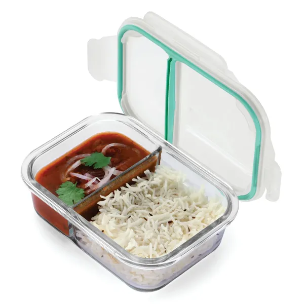 Premium_Slim_High_Microwave_Safe_Two_Compartment_Lunch_Box_Set,_1000ml_Transparent_Borosilicate_Glass,_Safety_Lock_Airtight_Tiffin_Containers_for_Office_School_(Rectangle_2_Partition_Box,1_Liter)