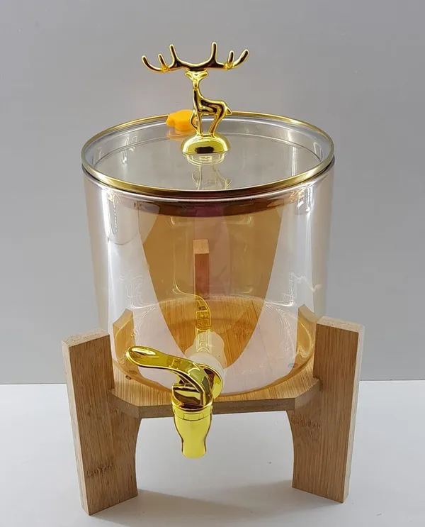 Premium_1_Pc_2.6_LTR_Glass_Water_Beverage_Dispenser_with_Wooden_Stand_-_Air_Tight_Lid_Glass_Pitcher_for_Detox_Water_-_Mason_Jar_-_Counter_Table_Top_Juice_Beer_Dispenser_for_Home_Restaurant_Party