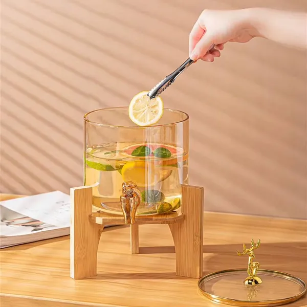 Premium_1_Pc_2.6_LTR_Glass_Water_Beverage_Dispenser_with_Wooden_Stand_-_Air_Tight_Lid_Glass_Pitcher_for_Detox_Water_-_Mason_Jar_-_Counter_Table_Top_Juice_Beer_Dispenser_for_Home_Restaurant_Party