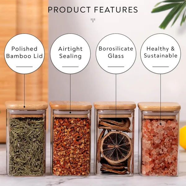 Premium_330Ml_Glass_Containers_for_Kitchen_Set_of_6-Piece_|_11.2_Oz_Storage_Jars_with_Bamboo_Lids_|_Square_Airtight_Glass_Jars_For_Storage_Container_Set_Glass_|_Spice_Jars,_Masala_Box