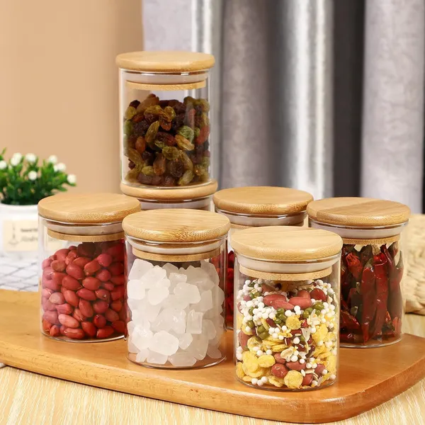Premium_Glass_Containers_For_Kitchen_Set_of_6_Kitchen_Glass_Containers_With_Wooden_Lid_|_Airtight_Glass_Jars_For_Storage_|_Kitchen_Container_Set_Glass_|_Spice_Jars,_Masala_Box_|_220Ml_Each,Clear