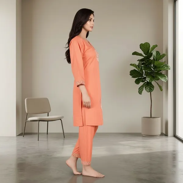 SHREESUTRAM_Dusty_Peach,_poly_georgette_Co-ord_Set_(CS033DPX2)