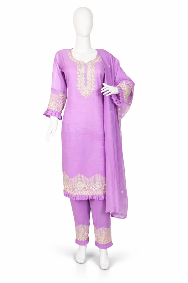 Lavender_Purple_Soft_Georgette_Blend_Kurti_Pant_&_Dupatta_Set_–_Delicate_Embroidery_&_Thread_Work_–_KPD007LPX1