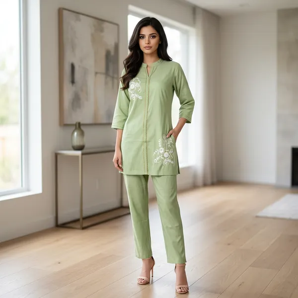 SHREESUTRAM_Sage_Green,_georgette_Co-ord_Set_(CS031SGX2)