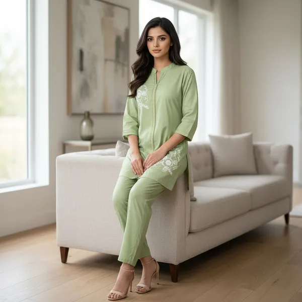 SHREESUTRAM_Sage_Green,_georgette_Co-ord_Set_(CS031SGX2)