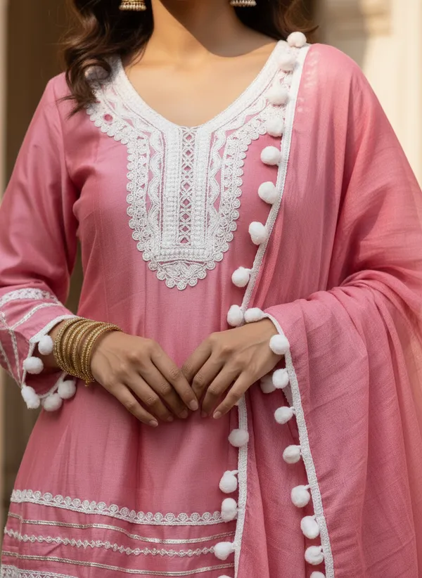 Dusty_Rose_Pink_Cotton_Rayon_Afghani_Suit_with_Dupatta_&_Pom_Pom_Lace_Work_–_AS006DPX1