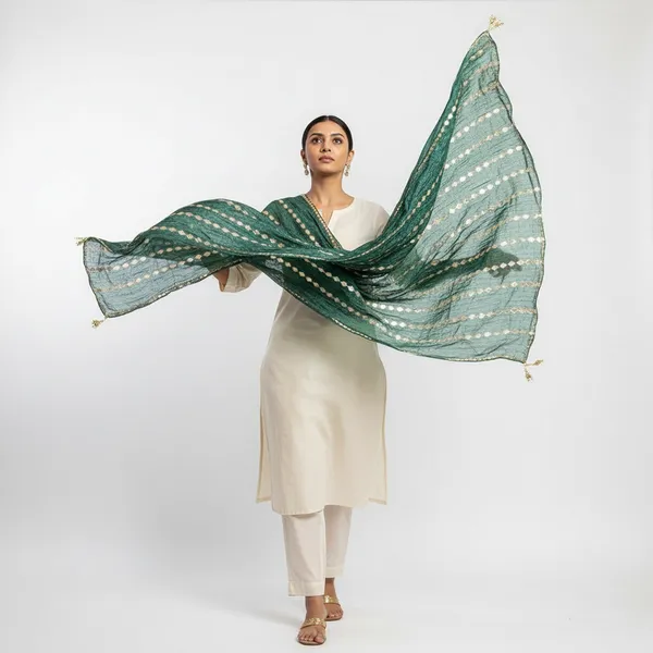 SHREESUTRAM_Peacock_Green,_Semi_Silk_Dupatta_(D051PGX3)
