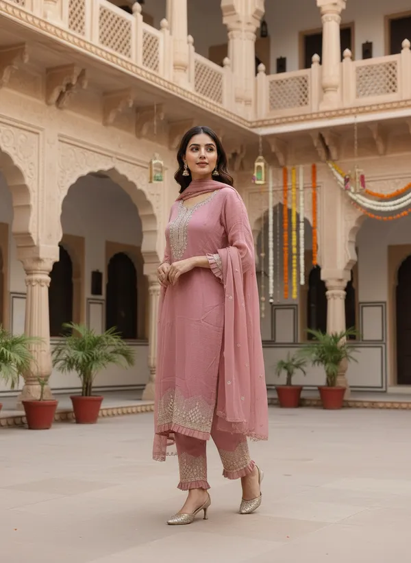 Dusty_Rose_Soft_Georgette_Blend_Kurti_Pant_&_Dupatta_Set_–_Delicate_Embroidery_&_Thread_Work_–_KPD007DRX1