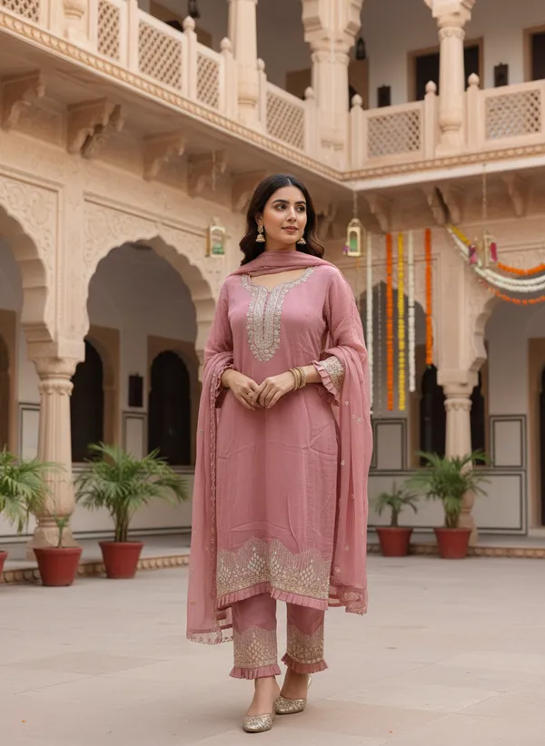 Dusty_Rose_Soft_Georgette_Blend_Kurti_Pant_&_Dupatta_Set_–_Delicate_Embroidery_&_Thread_Work_–_KPD007DRX1