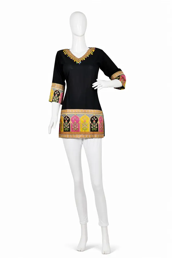 SHREESUTRAM_Solid_Black,_Viscose_Rayon_Kurti_(K041SBX2)