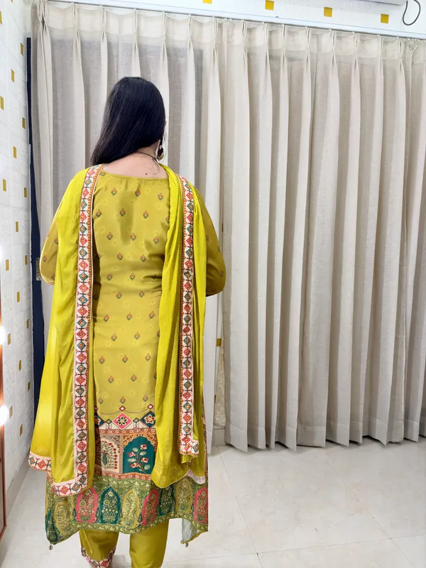 SHREESUTRAM_Mustard_yellow,_Chinon,_Kurti_Shrara_with_Dupatta_(KPD054MYX4)