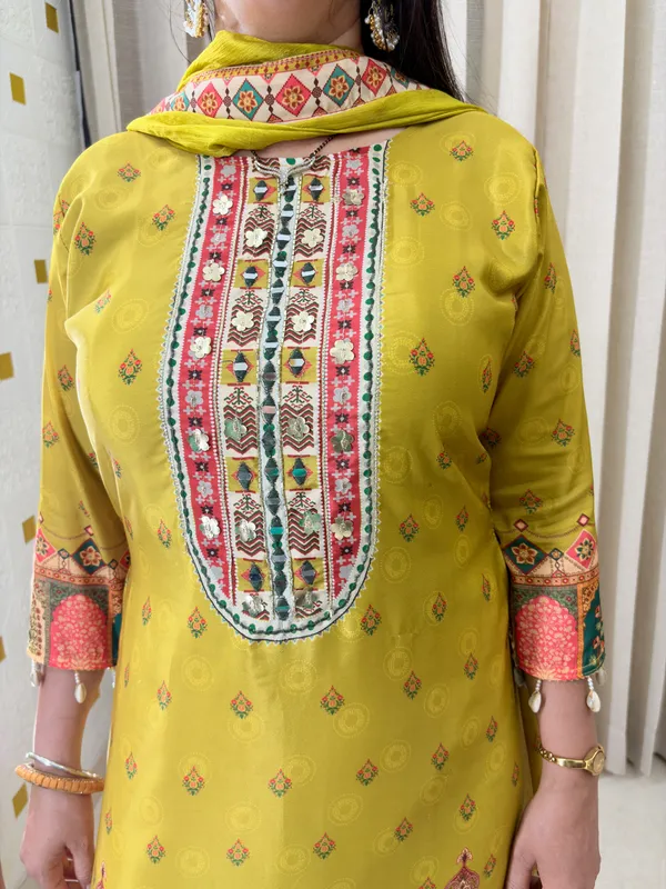 SHREESUTRAM_Mustard_yellow,_Chinon,_Kurti_Shrara_with_Dupatta_(KPD054MYX4)