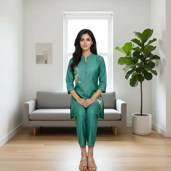 SHREESUTRAM_Teal_Blue,_georgette_Co-ord_Set_(CS031TBX2)