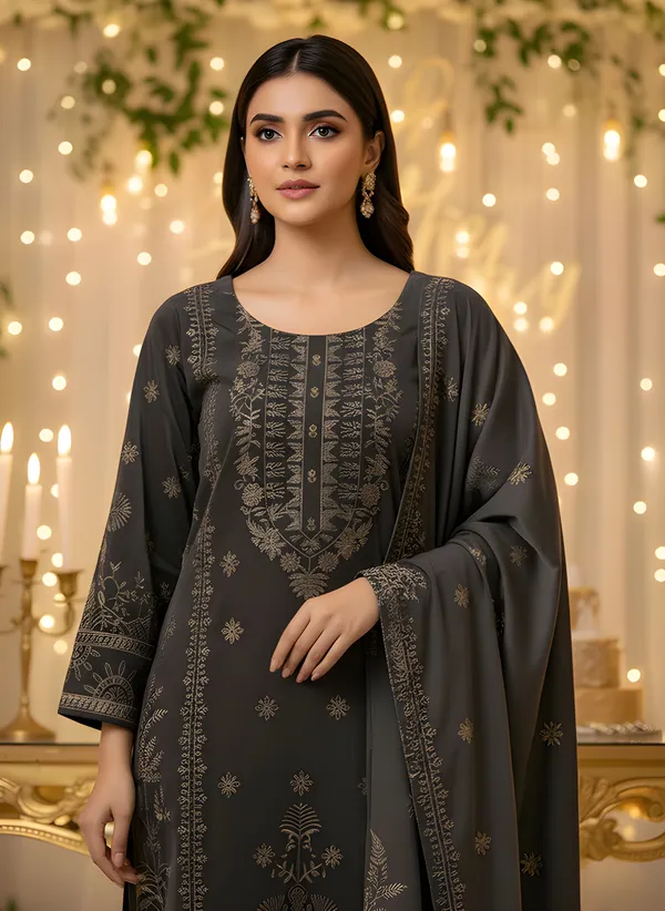 Dark_Charcoal_Grey_Super_Soft_Velvet_Kurti_Pant_&_Dupatta_Set_–_Antique_Gold_Print_–_KPD011CGX1
