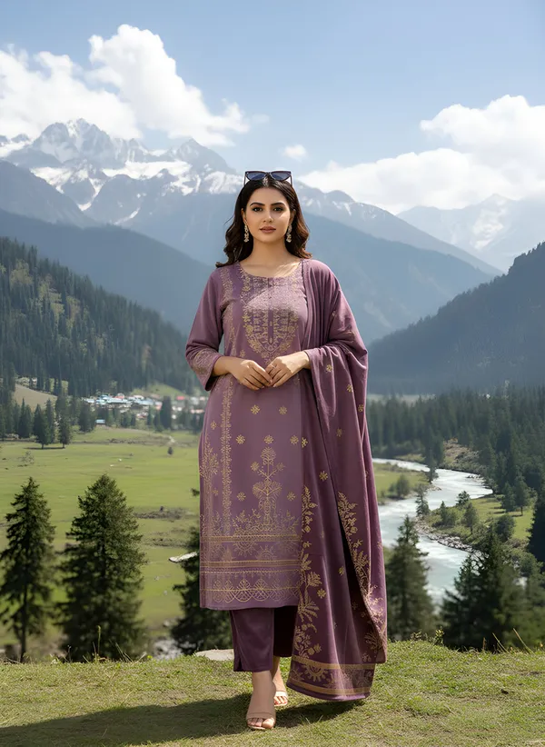 Dusty_Sage_Green_with_Antique_Gold_Print,_Super_Soft_Velvet_Kurti_Pant_&_Dupatta_(KPD011SGX1)