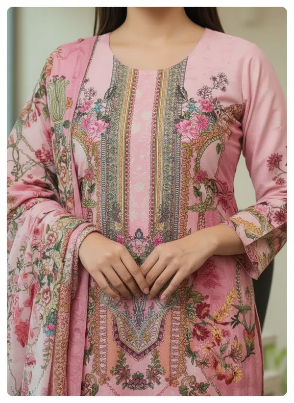 Blush_Pink_with_Floral_Print,_Premium_Soft_woolen_Kurti_pant_&_Dupatta_(KPD016BPX1)