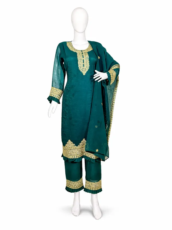 Teal_Green_Georgette_Embroidered_Kurti_Pant_Dupatta_Set_–_Festive_&_Party_Wear_–_KPD003TGX1