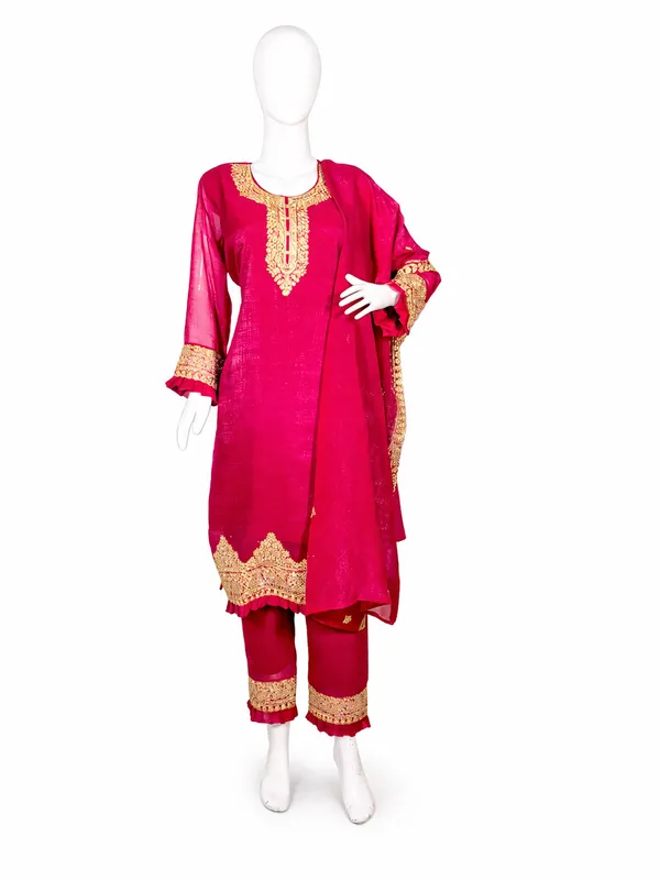 Magenta_Pink_Georgette_Embroidered_Kurti_Pant_Dupatta_Set_–_Festive_&_Party_Wear_–_KPD003MPX1