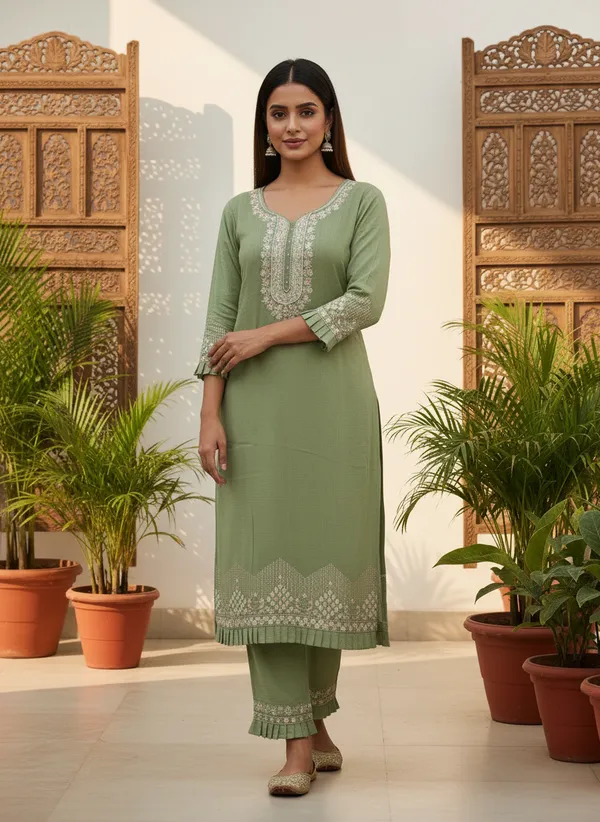 Sage_Green_Soft_Georgette_Blend_Kurti_Pant_&_Dupatta_Set_–_Delicate_Embroidery_&_Thread_Work_–_KPD007SGX1