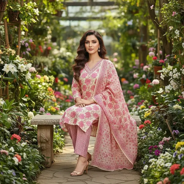 SHREESUTRAM_Rani_Pink,_cotton_Kurti_Pant_&_Dupatta_(KPD037RPX2)