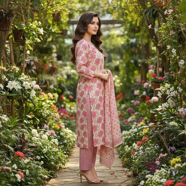 SHREESUTRAM_Rani_Pink,_cotton_Kurti_Pant_&_Dupatta_(KPD037RPX2)
