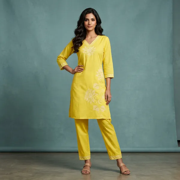 SHREESUTRAM_Vanila_Yellow,_poly_georgette_Co-ord_Set_(CS033VYX2)