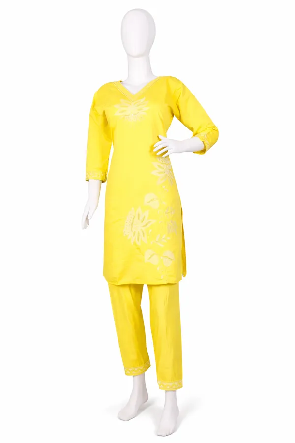 SHREESUTRAM_Vanila_Yellow,_poly_georgette_Co-ord_Set_(CS033VYX2)