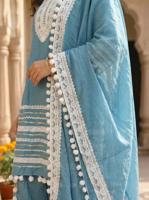 Dusty_Teal_Blue,_Cotton-Rayon_Mix_Pom_Pom_Lace_Work_Afgani_Suit_(AS006DTX1)