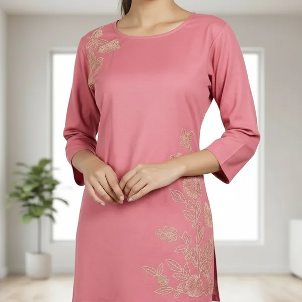SHREESUTRAM_Dusty_rose,_Poly_Cotton_Co-ord_Set_(CS035DRX2)