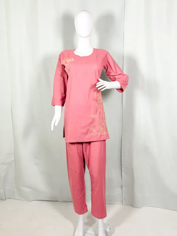 SHREESUTRAM_Dusty_rose,_Poly_Cotton_Co-ord_Set_(CS035DRX2)