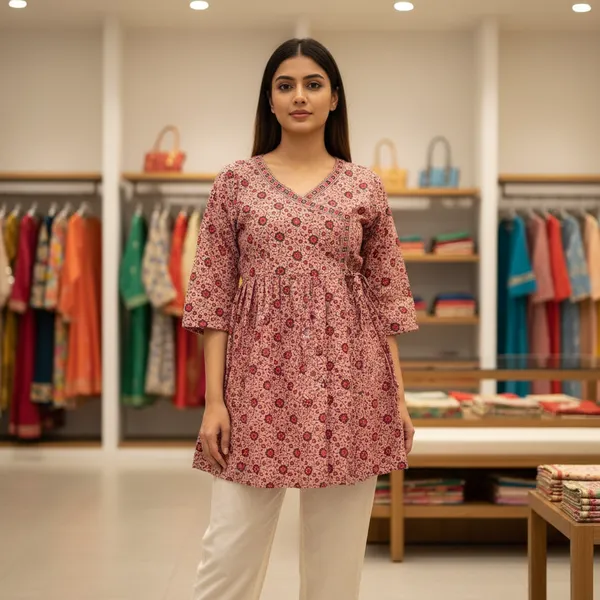 SHREESUTRAM_Beige_Grey,_Rayon_Kurti_(K045BGX2)