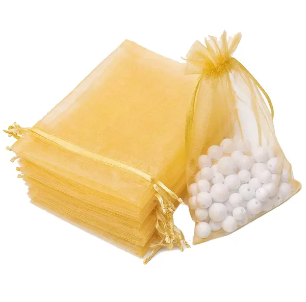 Golden_Colour_|_Organza_Bags/Shagun_Potli/Jewellery_Packing/Dry_Fruit_Pouch_Akshada_Pouches_Return_Favour_Organza_Pouches_Of__10x14_cms_|_4x6_inch