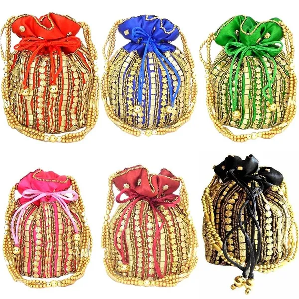 Pack_Of_3_Multicolor_Women_Potli_Bag_With_Bead_Work