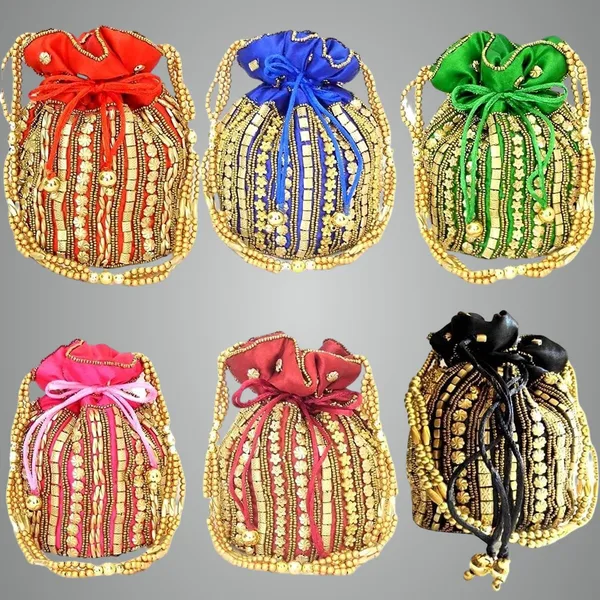 Pack_Of_3_Multicolor_Women_Potli_Bag_With_Bead_Work