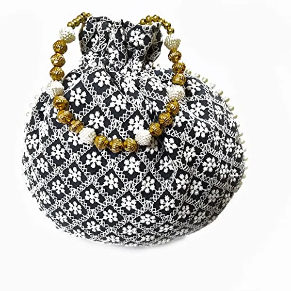 Pack_of_3_Multicolor_Lucknowi_Embroidered_Potli_Bags_For_Ladies_For_Wedding_With_Pearl_Drawstring