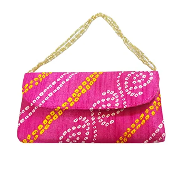 Pack_of_2_Multicolor_Vintage_Zippered_Badhani_Potli_Purse_For_Women_With_Pearl_Handle