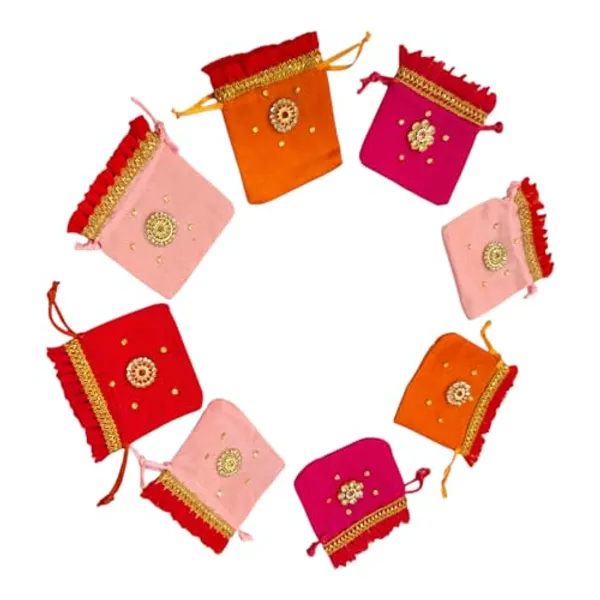 Pack_of_10_Multicolor_Stone_Work_Silk_Small_Coin_Potli_For_Girls