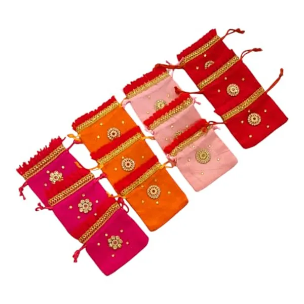 Pack_of_10_Multicolor_Stone_Work_Silk_Small_Coin_Potli_For_Girls