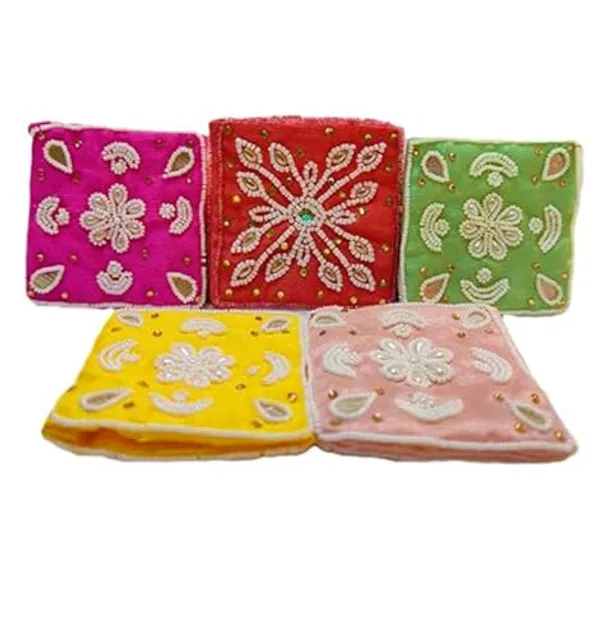 Pack_Of_5_Multicolor_Mini_Zardosi_Work_Potli_Bag_For_Women